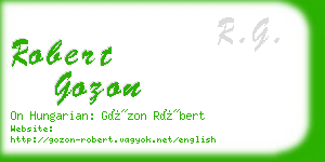 robert gozon business card